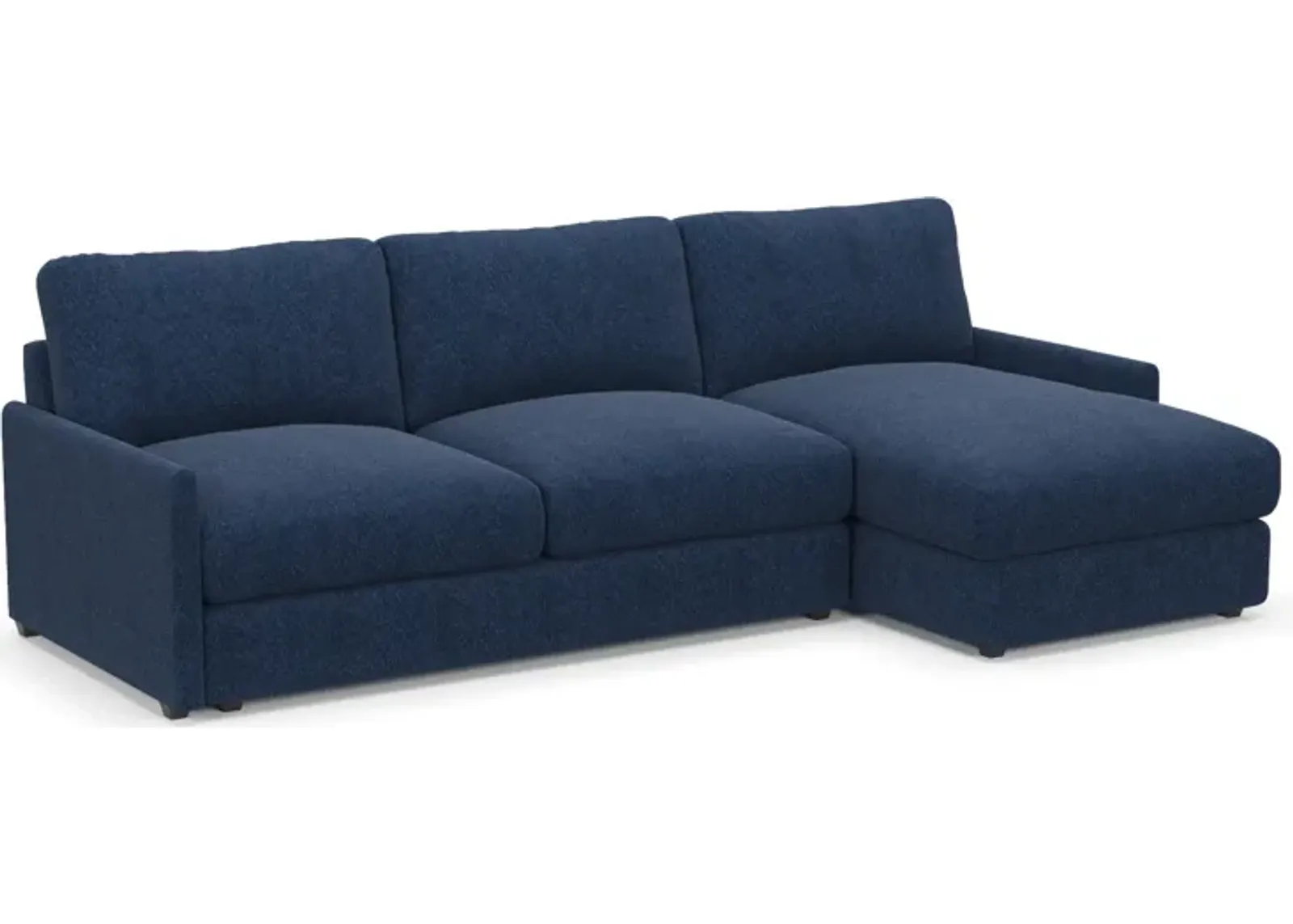 Jasper Hybrid Comfort 2-Piece Sectional with Right-Facing Chaise - Oslo Navy