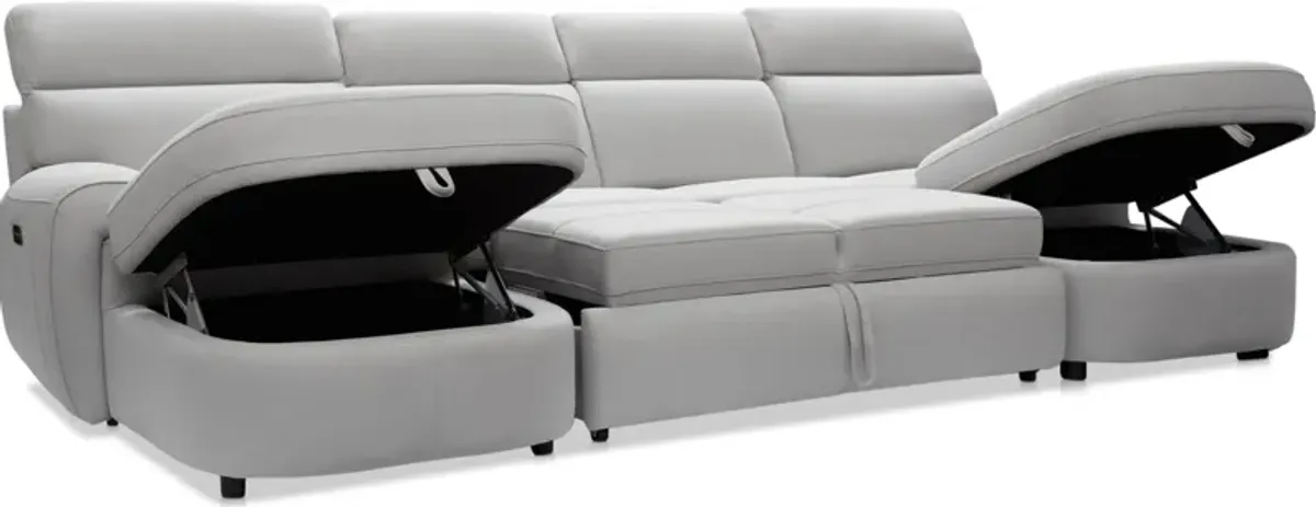 Aero 3-Piece Dual-Power Sleeper Media Sectional with 2 Chaises