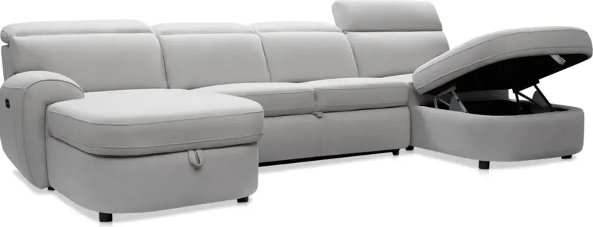 Aero 3-Piece Dual-Power Sleeper Media Sectional with 2 Chaises