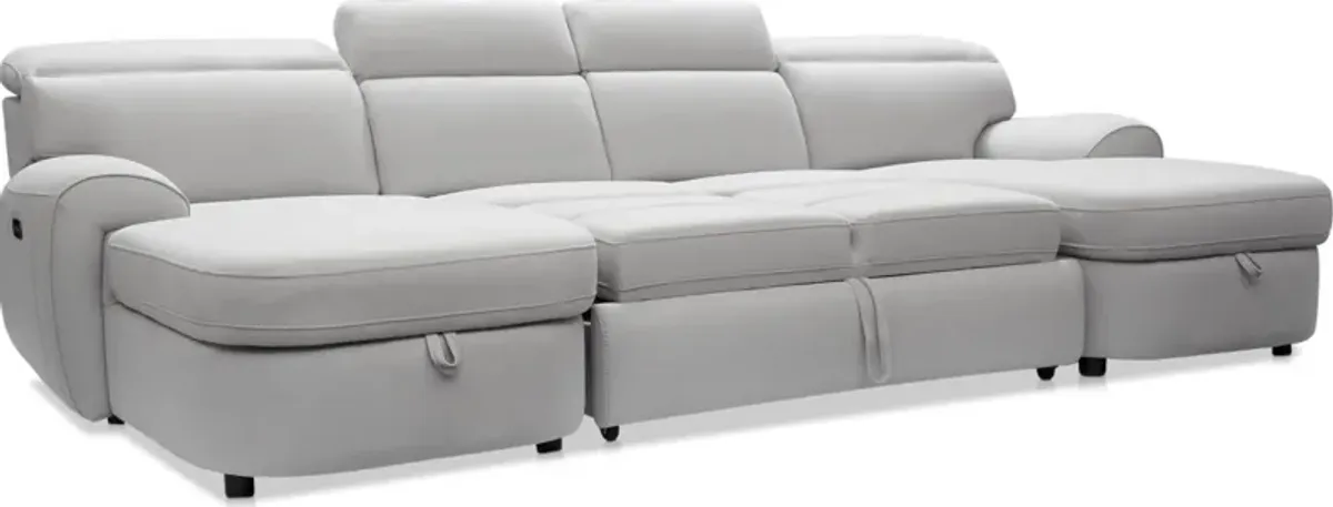 Aero 3-Piece Dual-Power Sleeper Media Sectional with 2 Chaises