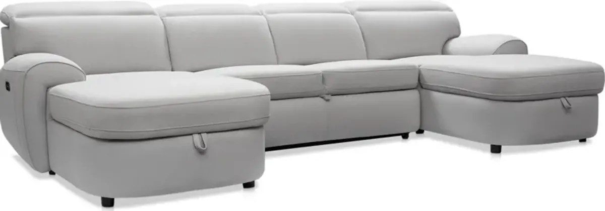 Aero 3-Piece Dual-Power Sleeper Media Sectional with 2 Chaises