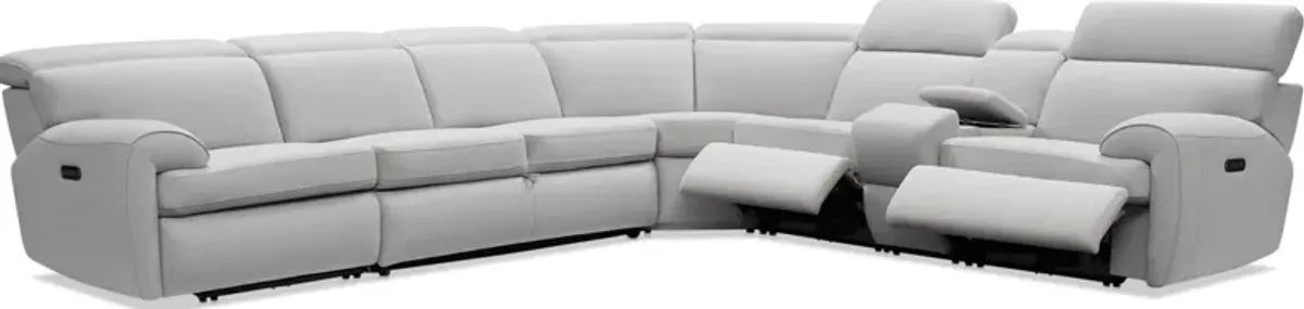 Aero 6-Piece Dual-Power Reclining Media Sleeper Sectional