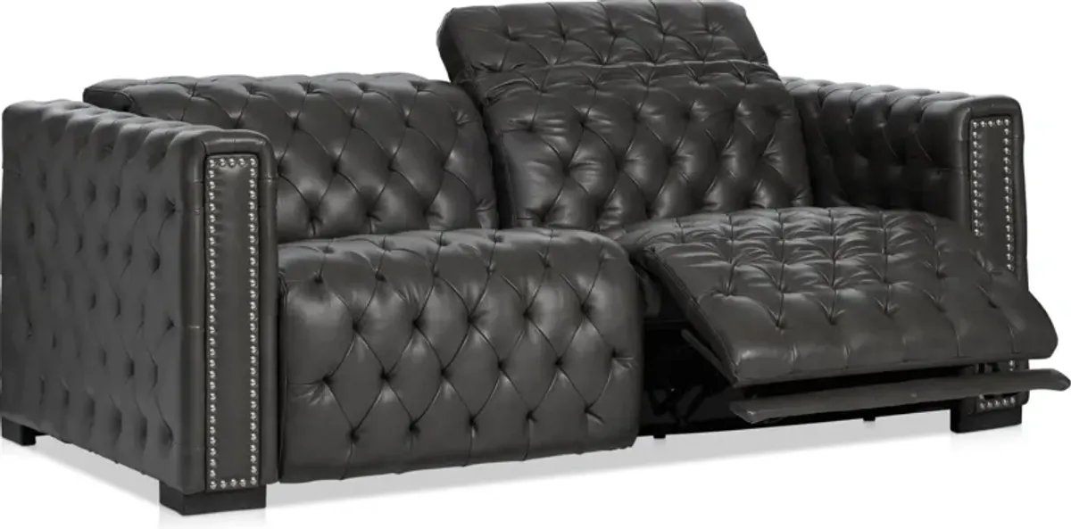 Mitchell 2-Piece Dual-Power Reclining Sofa - Charcoal