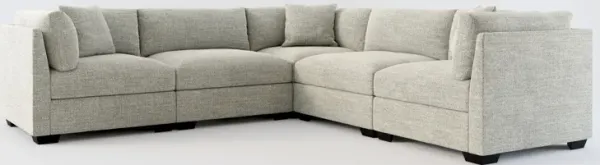 Beckham Foam Comfort 5-Piece Sectional - Pandora Pepper