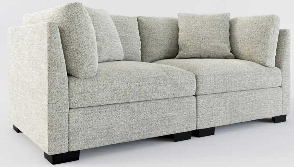 Beckham Hybrid Comfort 2-Piece Sofa - Pandora Pepper