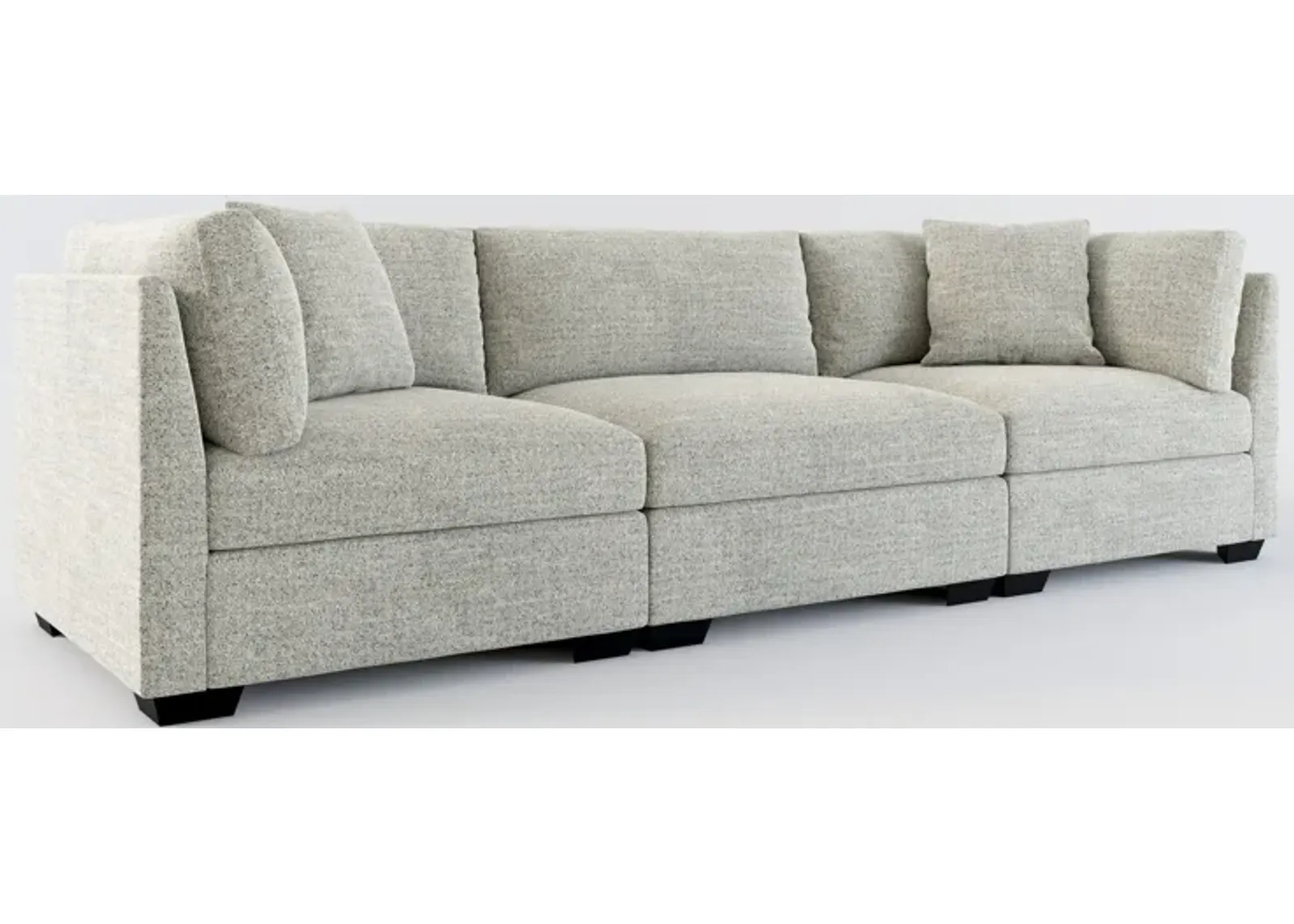 Beckham Hybrid Comfort 3-Piece Sofa - Pandora Pepper