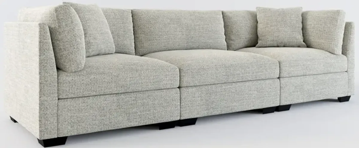 Beckham Hybrid Comfort 3-Piece Sofa - Pandora Pepper