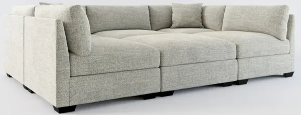 Beckham Hybrid Comfort 6-Piece Pit Sectional  - Pandora Pepper