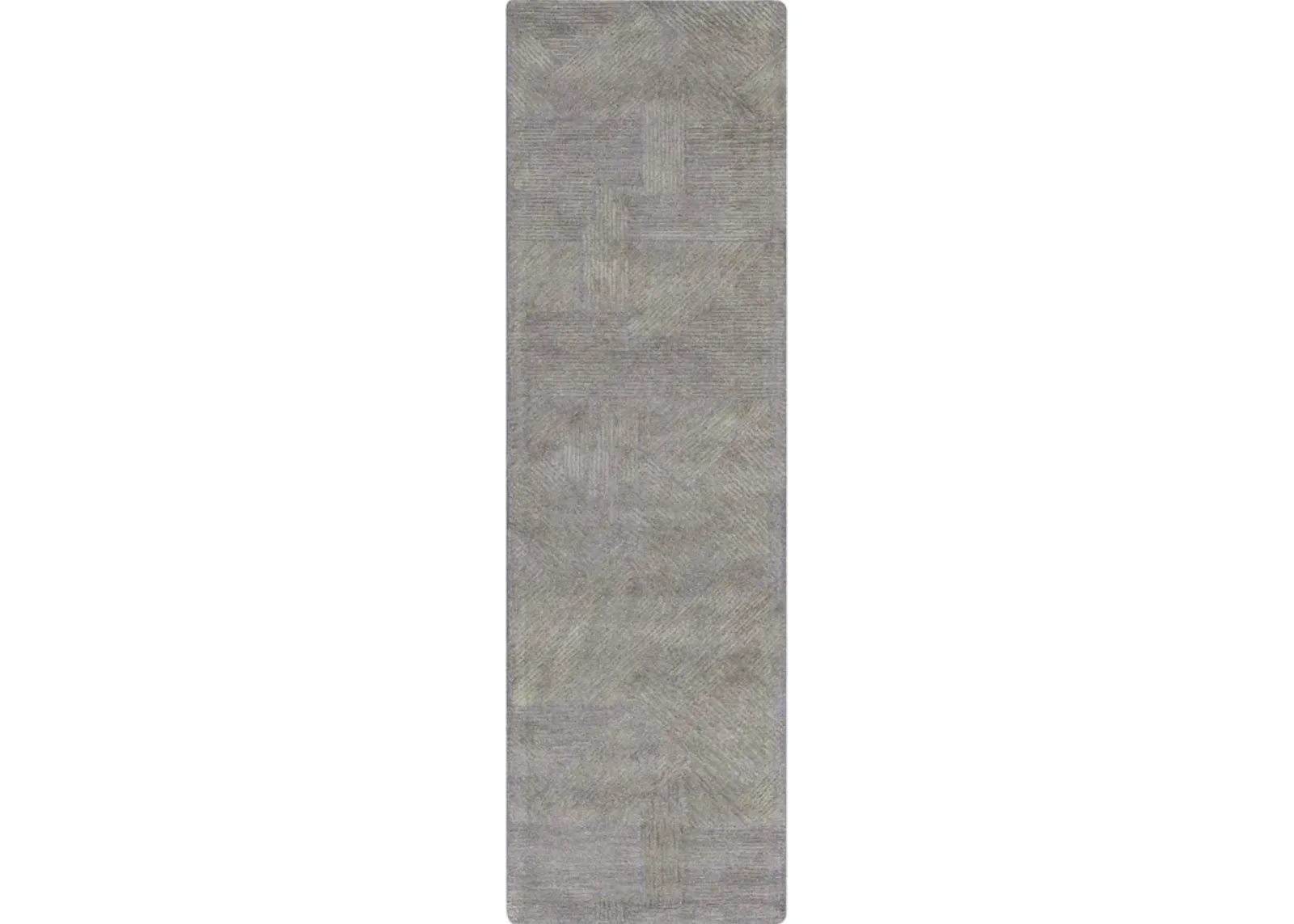 Geometry 2' X 8' Area Rug by Michael Amini - Slate