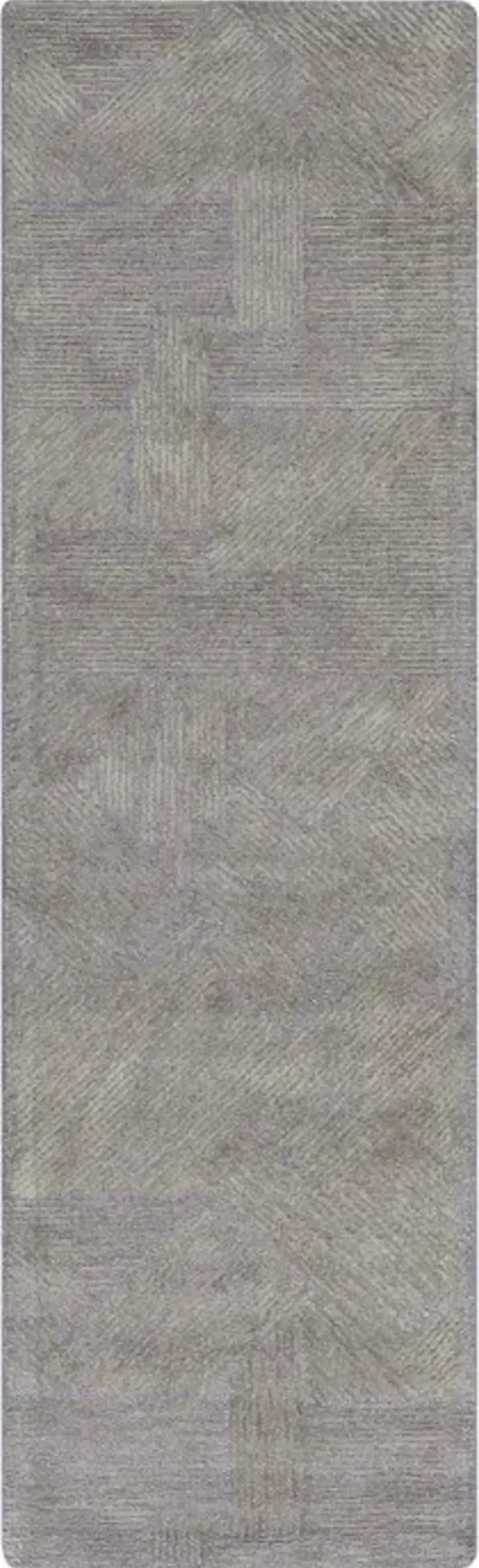 Geometry 2' X 8' Area Rug by Michael Amini - Slate