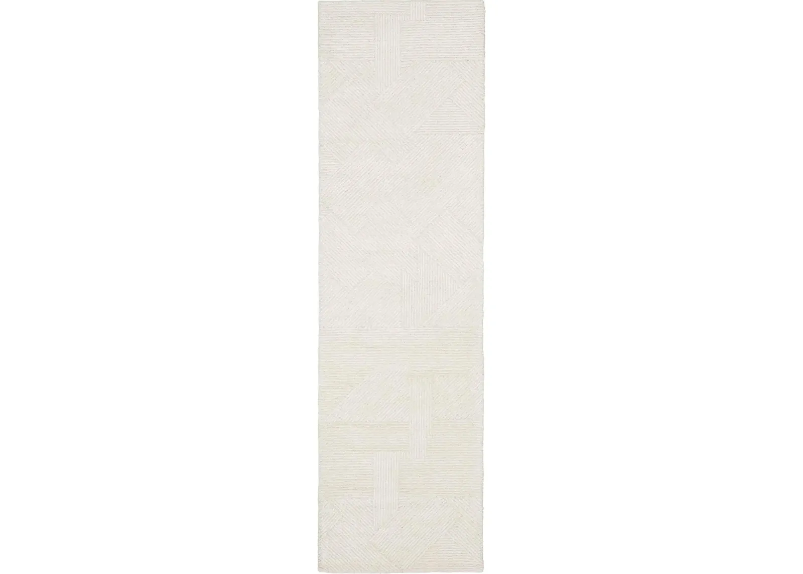 Geometry 2' X 8' Area Rug by Michael Amini - Ivory