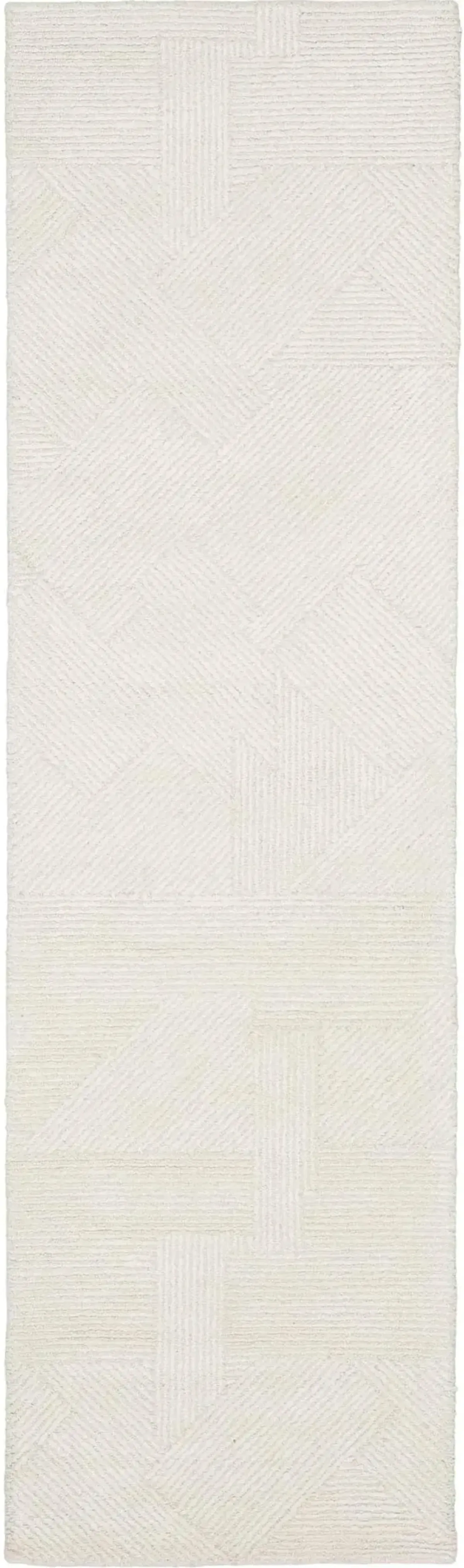 Geometry 2' X 8' Area Rug by Michael Amini - Ivory