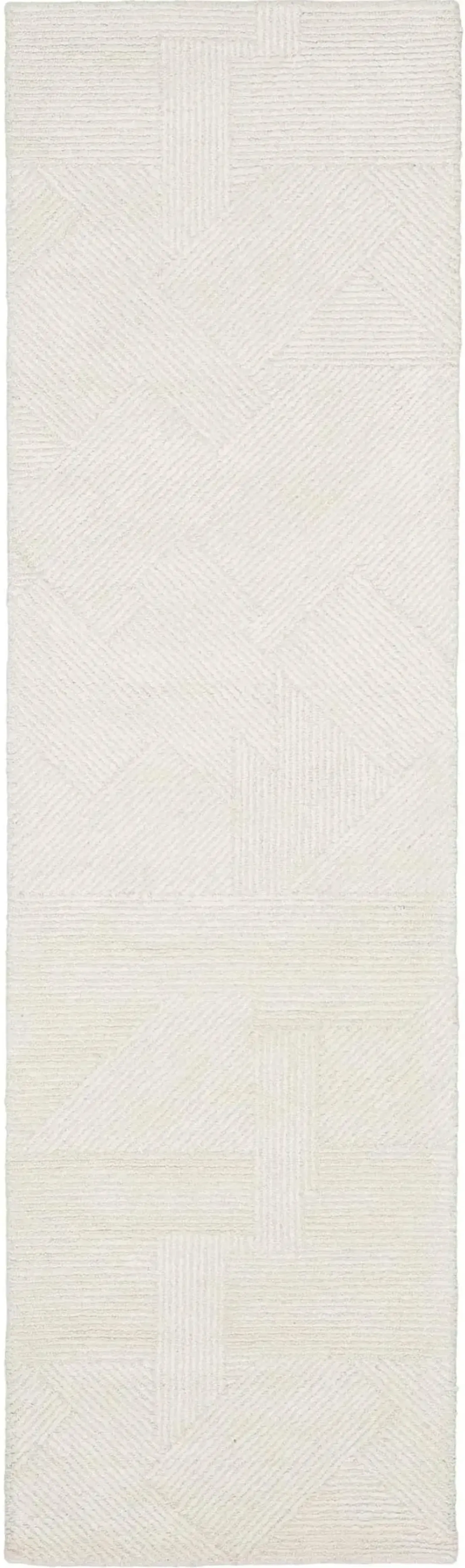 Geometry 2' X 8' Area Rug by Michael Amini - Ivory