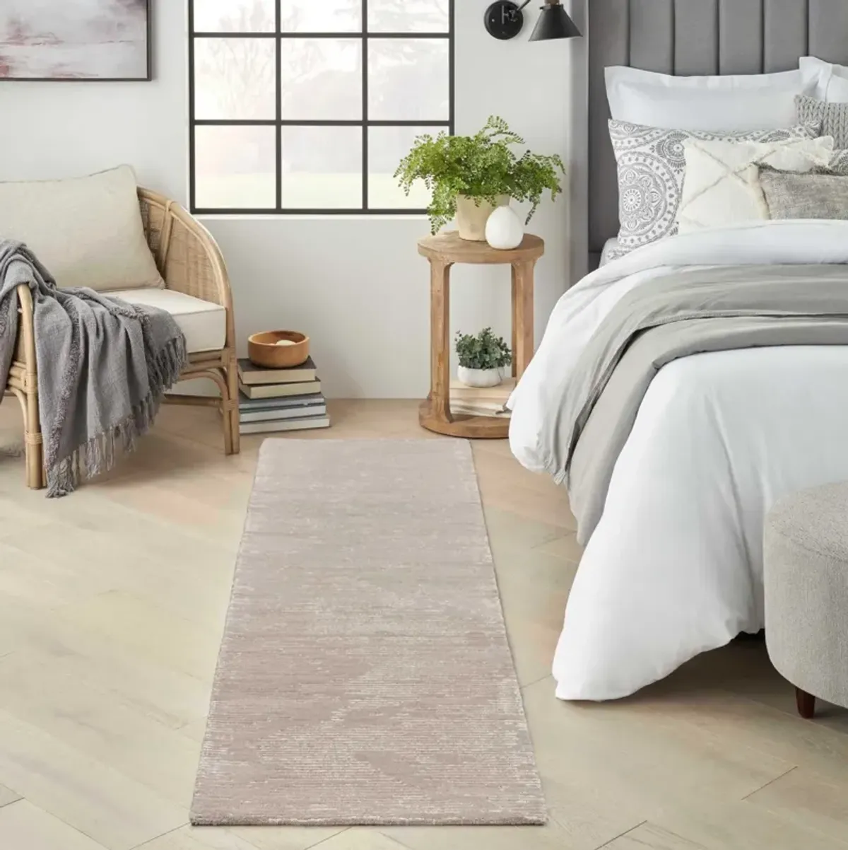 Valley 2' X 8' Area Rug by Michael Amini - Taupe/Ivory