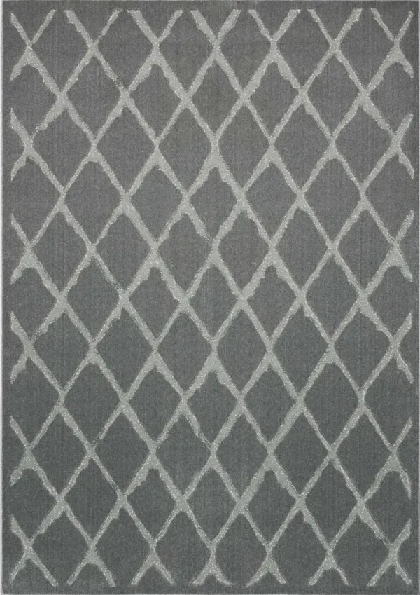 Criss Cross 8' x 11' Area Rug by Michael Amini - Gray