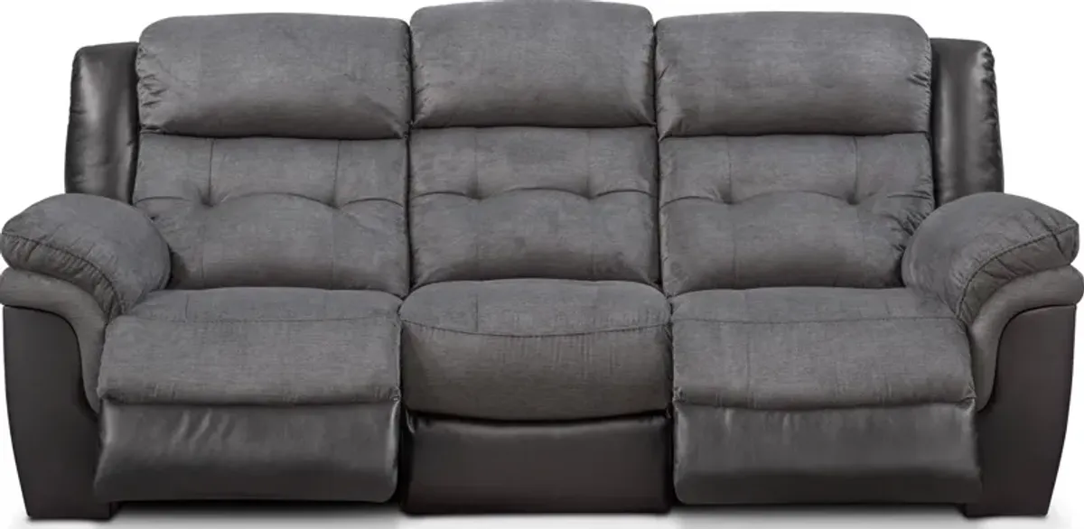 Tacoma Manual Reclining Sofa - Black