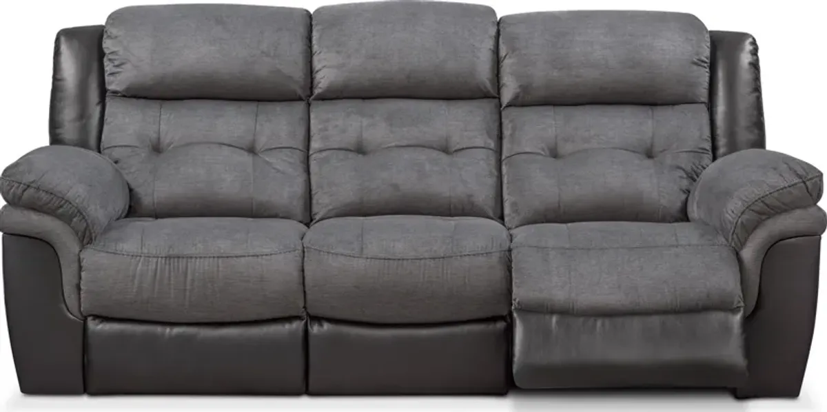 Tacoma Manual Reclining Sofa - Black