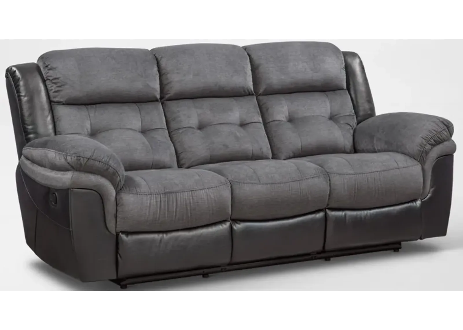 Tacoma Manual Reclining Sofa - Black