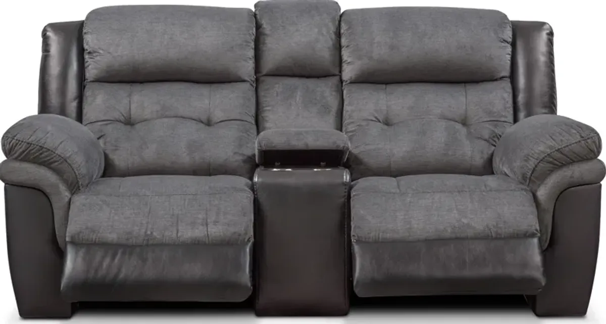 Tacoma Manual Reclining Loveseat - Black