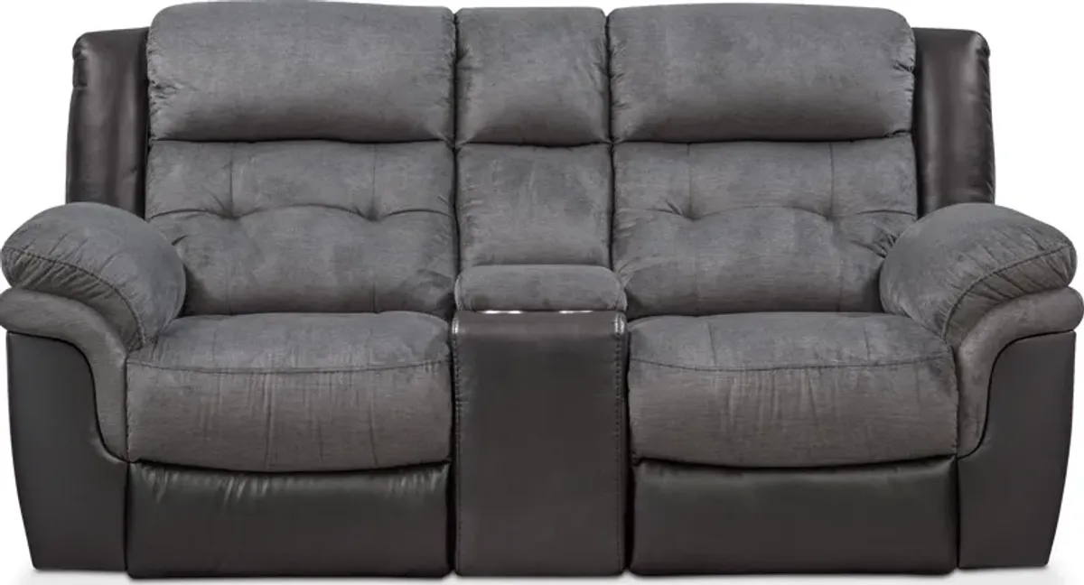 Tacoma Manual Reclining Loveseat - Black