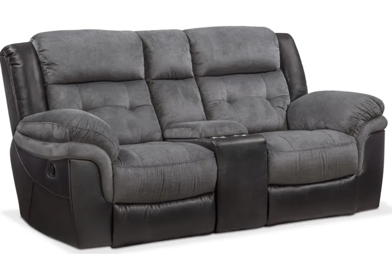 Tacoma Manual Reclining Loveseat - Black