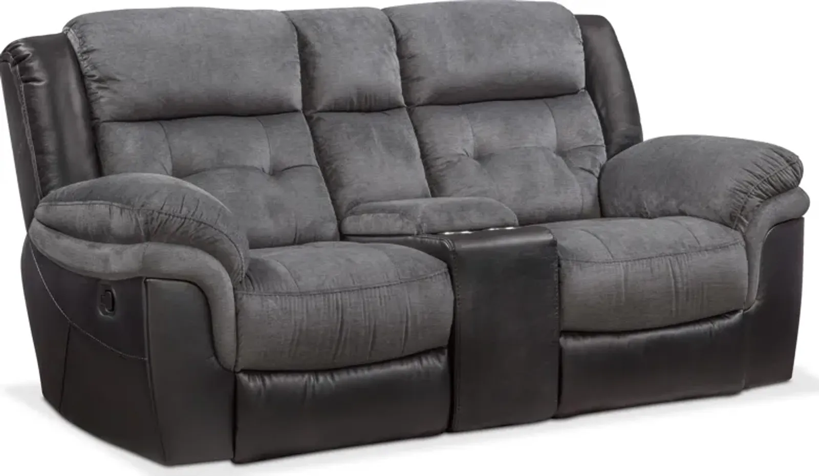 Tacoma Manual Reclining Loveseat - Black