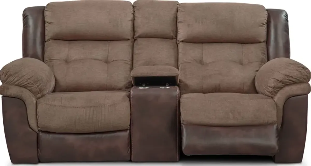 Tacoma Manual Reclining Loveseat - Brown