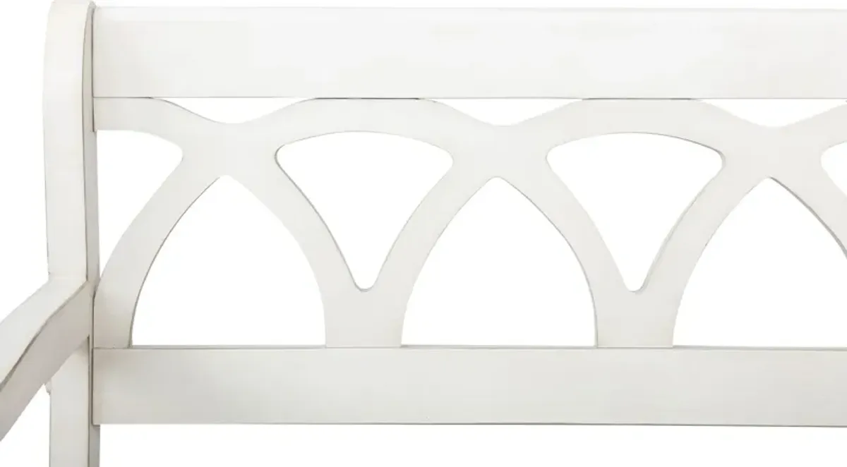 Quincy Storage Bench - White