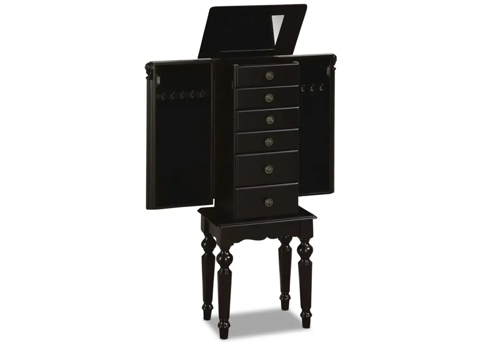 Milton Jewelry Armoire - Black