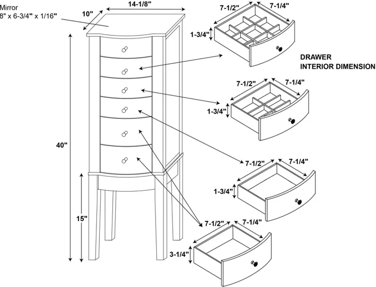 Abbie Jewelry Armoire