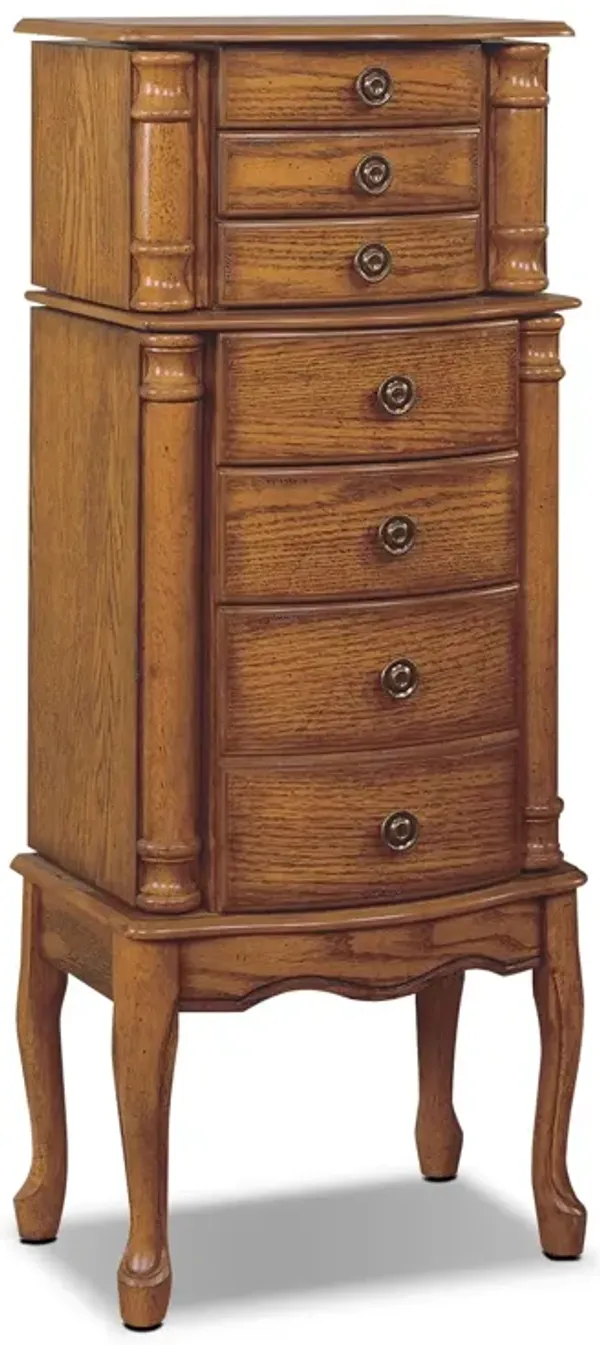 Ivy Jewelry Armoire - Oak