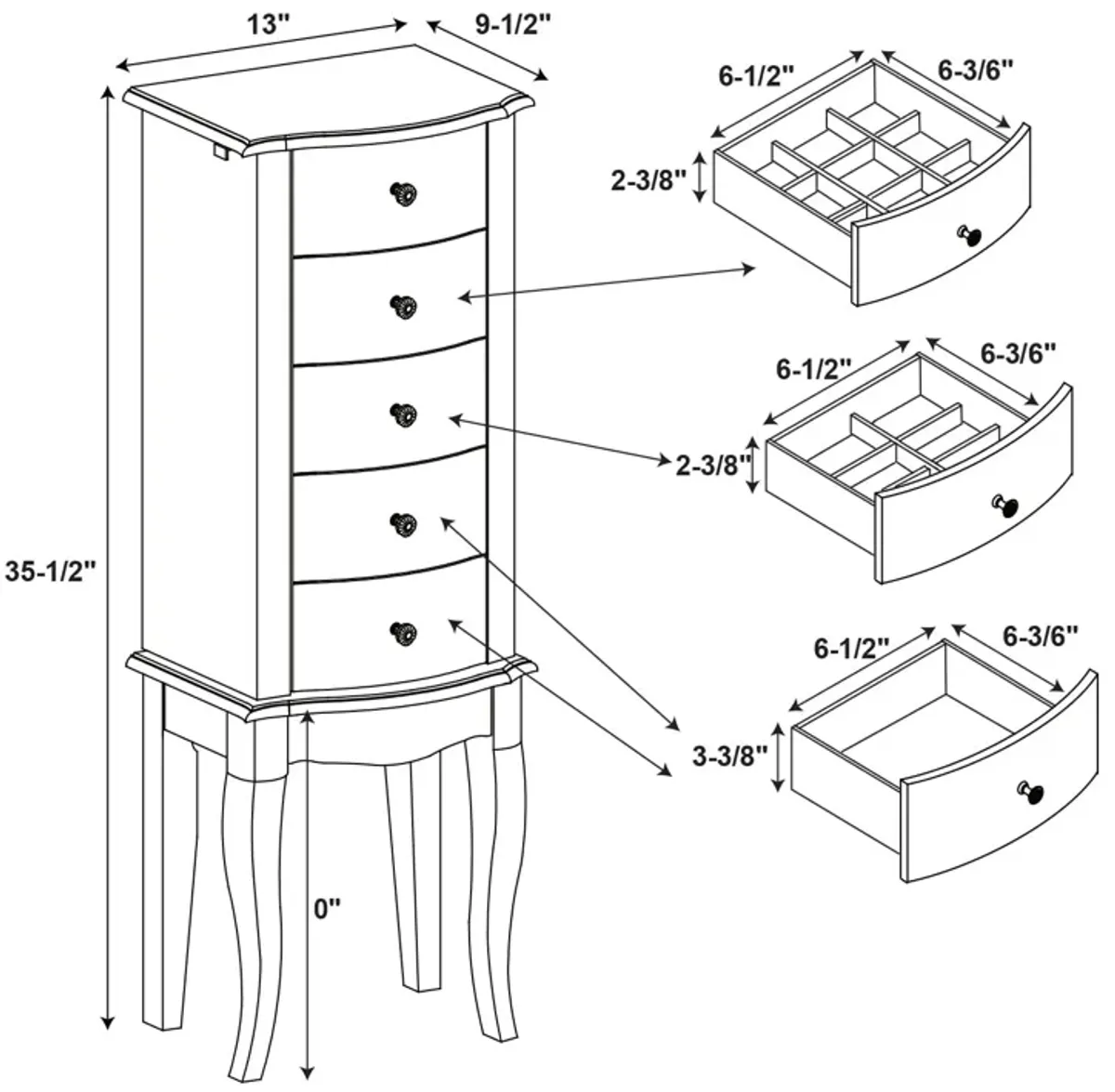 Hallie Jewelry Armoire