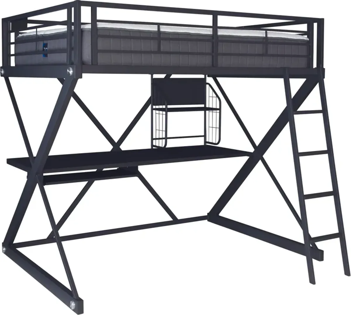 Ryker Full Loft Bed with Desk