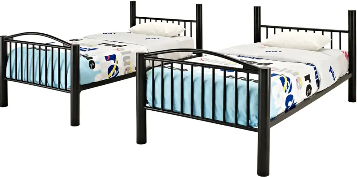 Chase Twin over Twin Bunk Bed - Black