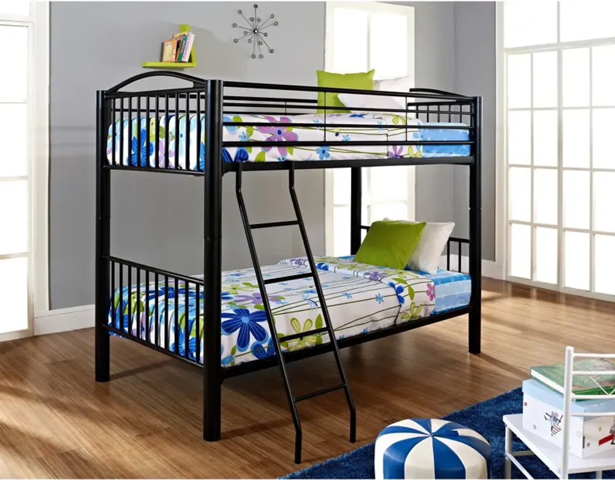 Chase Twin over Twin Bunk Bed - Black