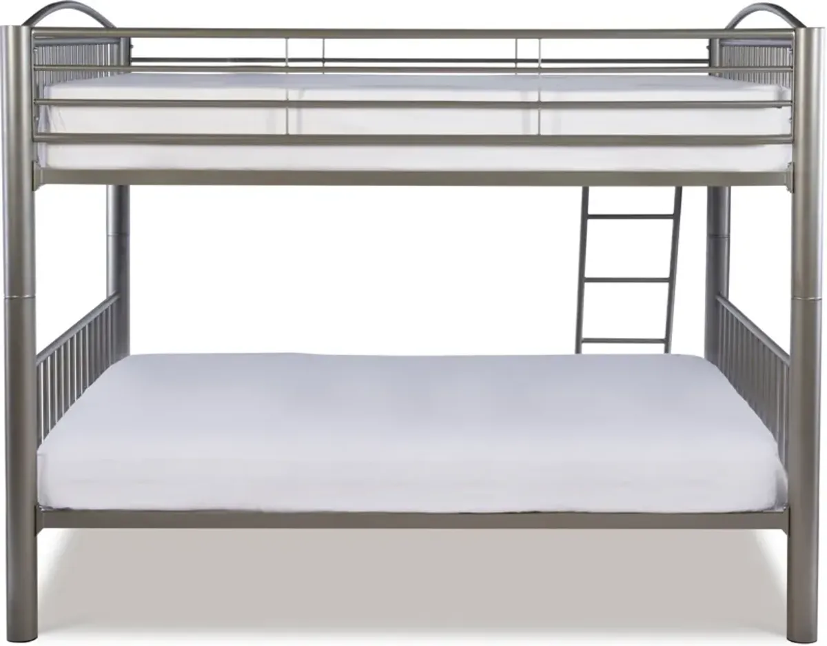 Chase Full over Full Bunk Bed - Pewter