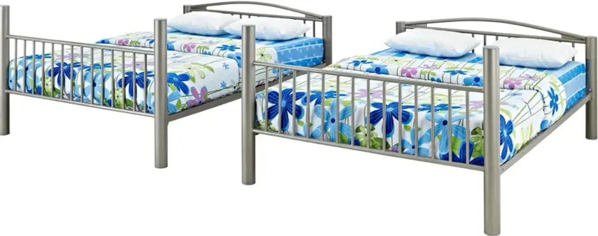 Chase Full over Full Bunk Bed - Pewter