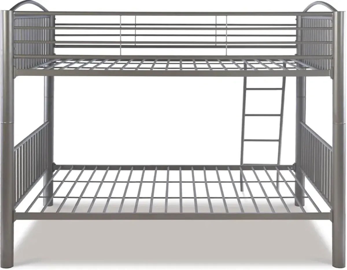 Chase Full over Full Bunk Bed - Pewter