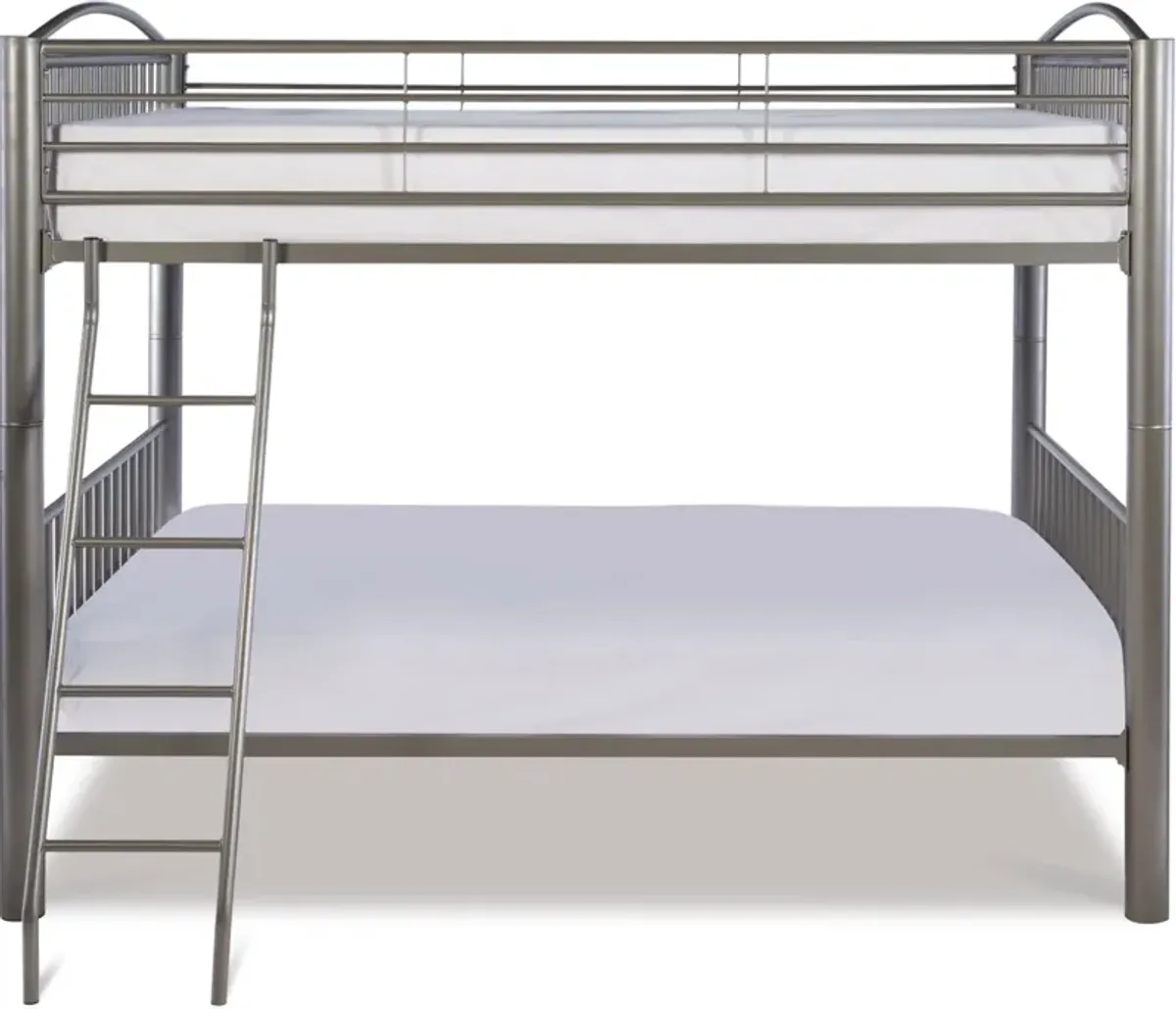 Chase Full over Full Bunk Bed - Pewter