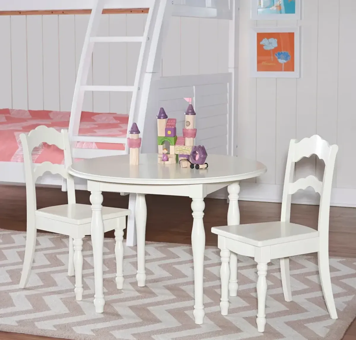 Kendall Youth Table and 2 Chairs - White