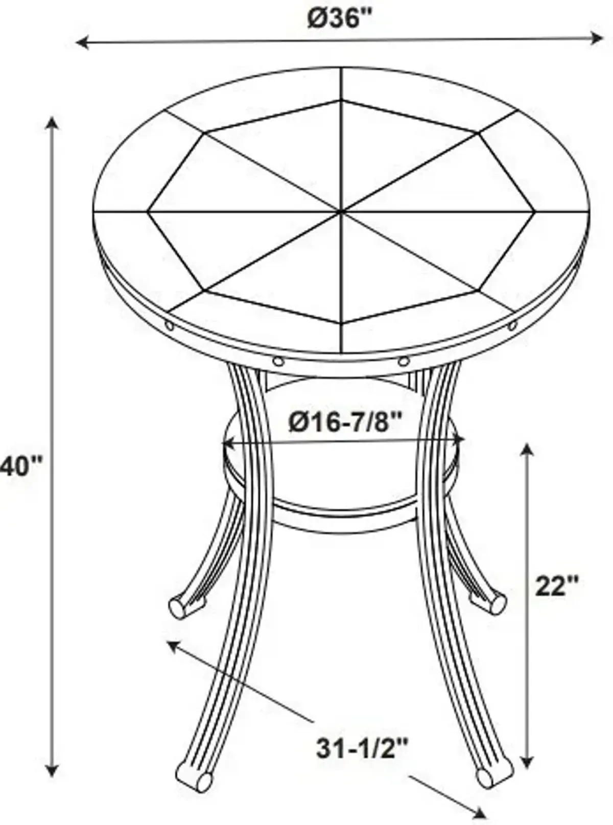 Cyril Pub Table