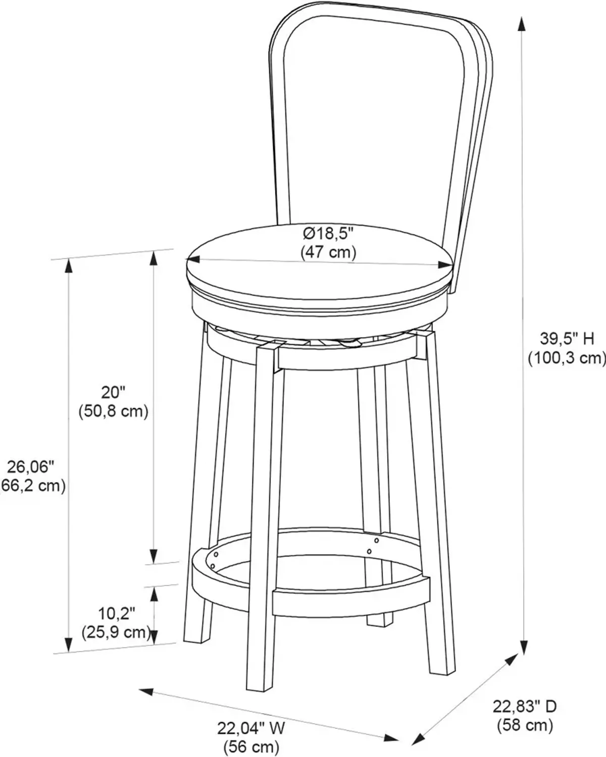 Linna Counter-Height Stool