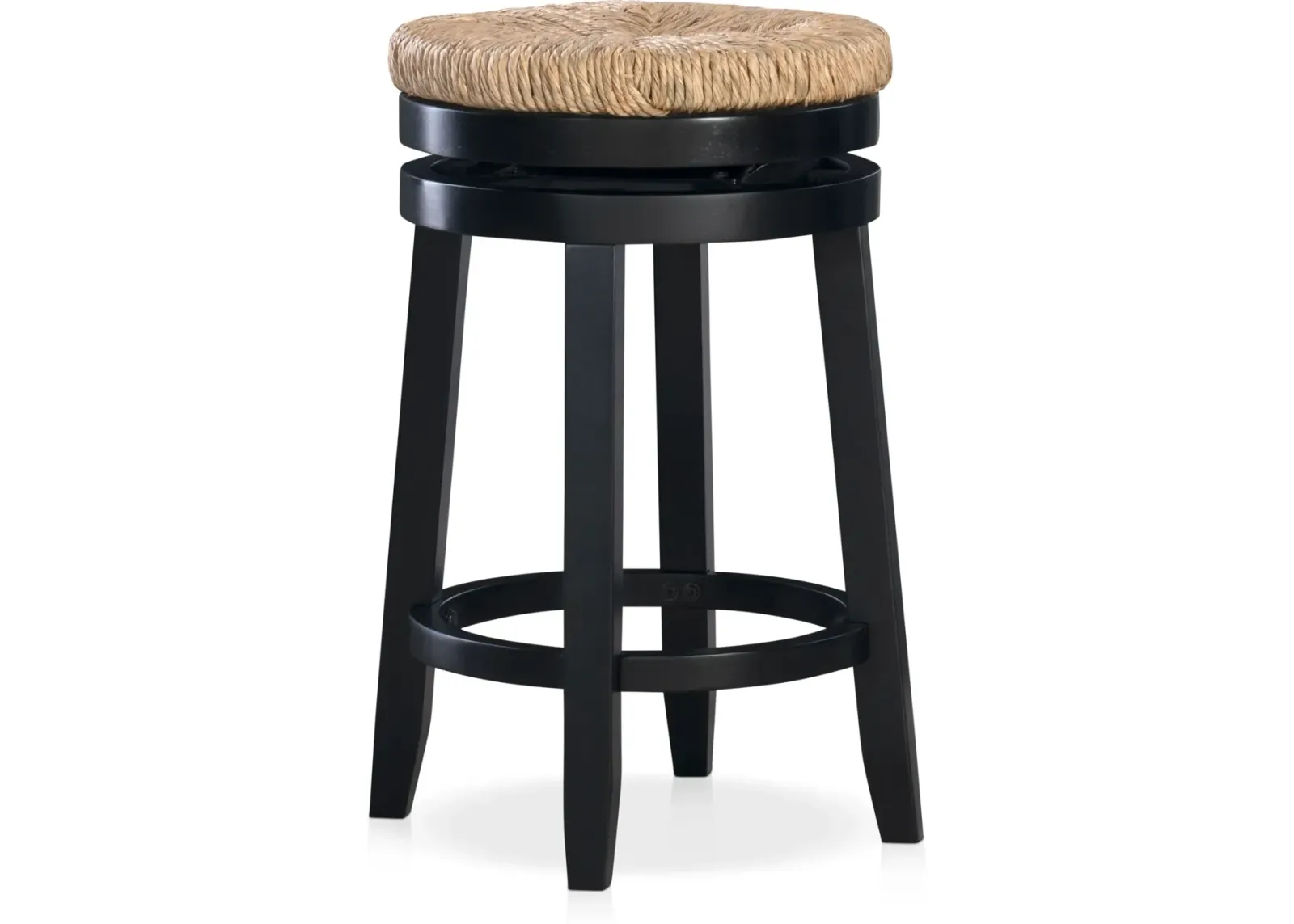 Bretton Swivel Counter-Height Stool - Black