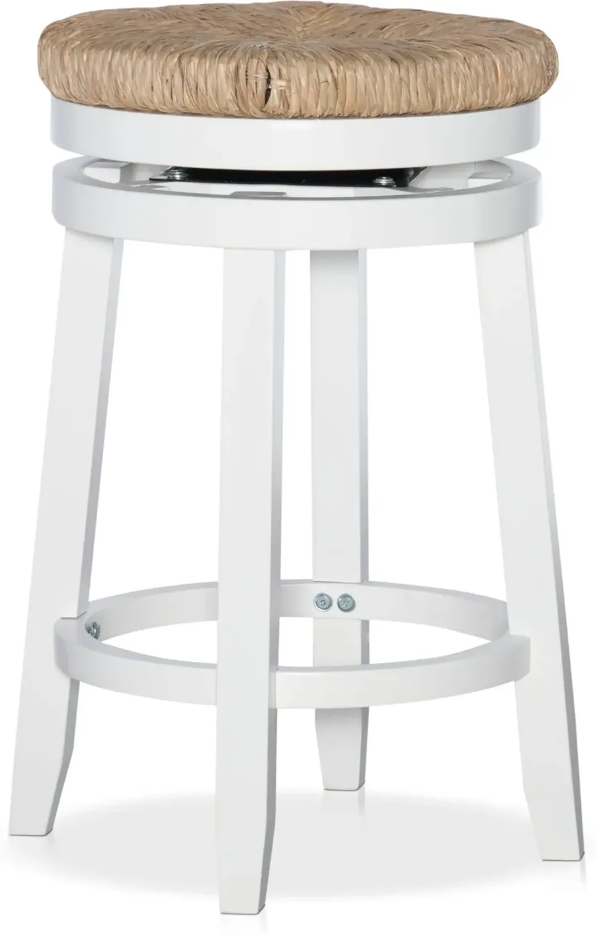 Bretton Swivel Counter-Height Stool - White