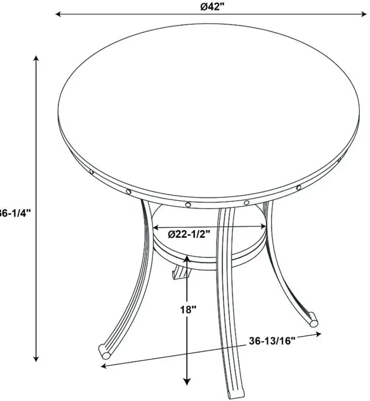 Cyril Counter-Height Dining Table - Pewter