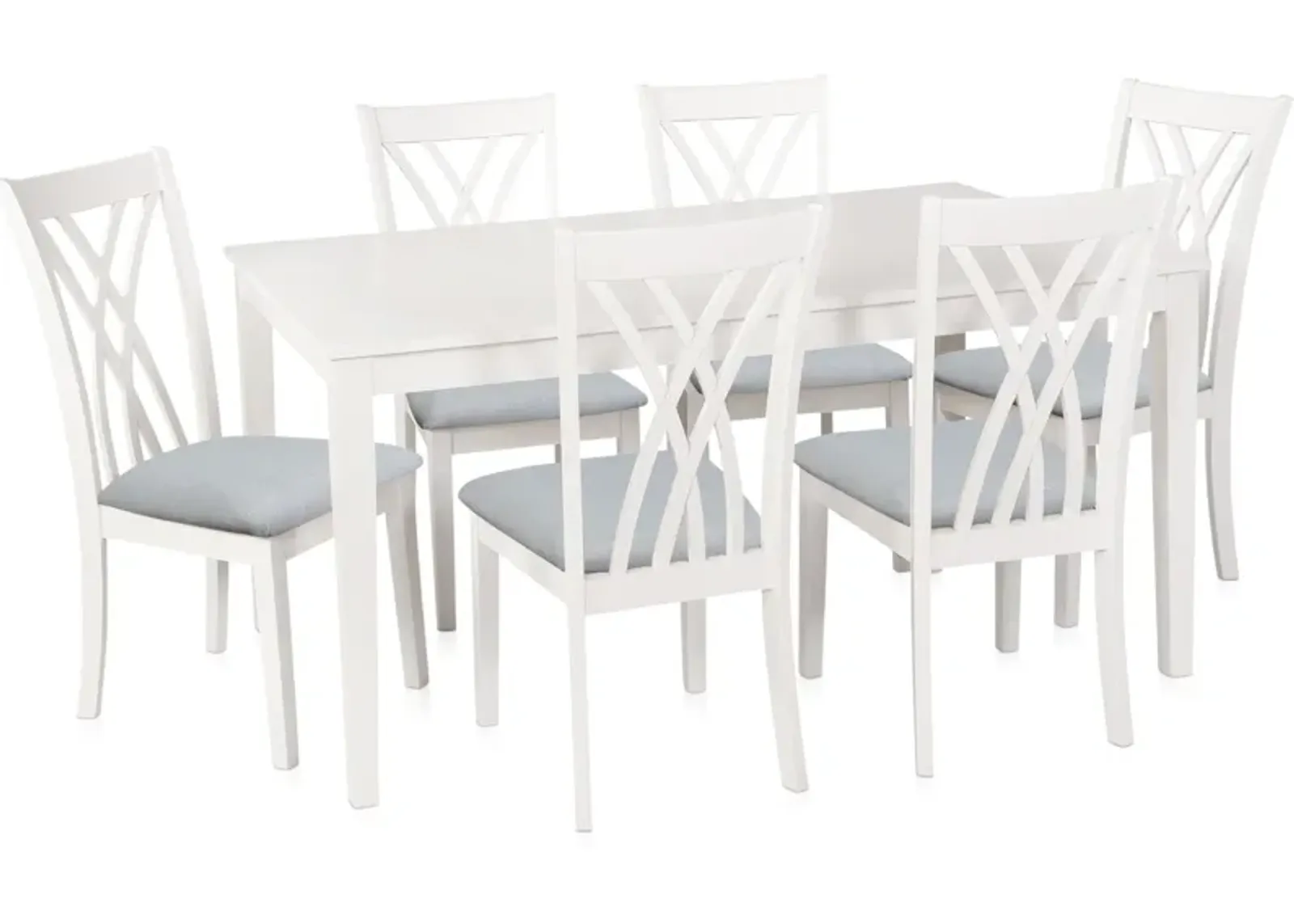 Boyd Dining Table and 6 Chairs - White