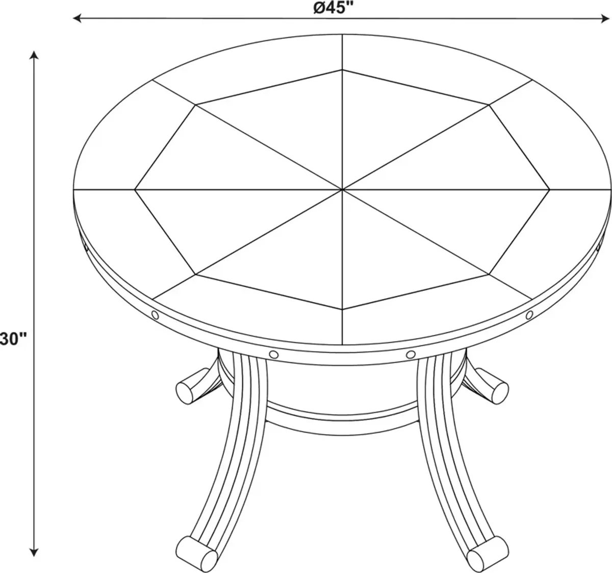 Cyril Dining Table and 4 Dining Chairs