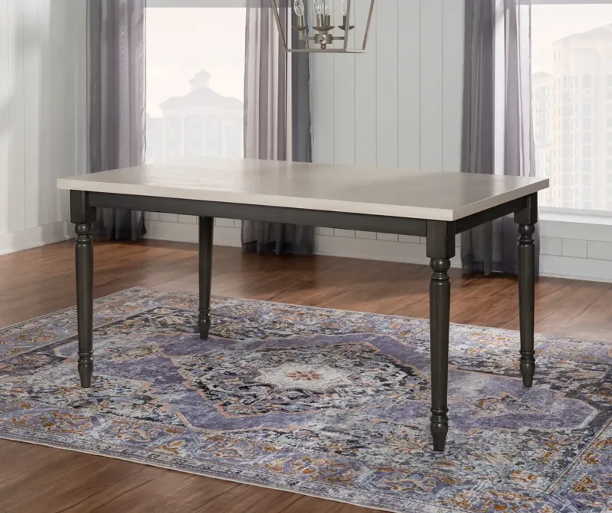 Clayes Dining Table, 4 Chairs and Bench - Gray