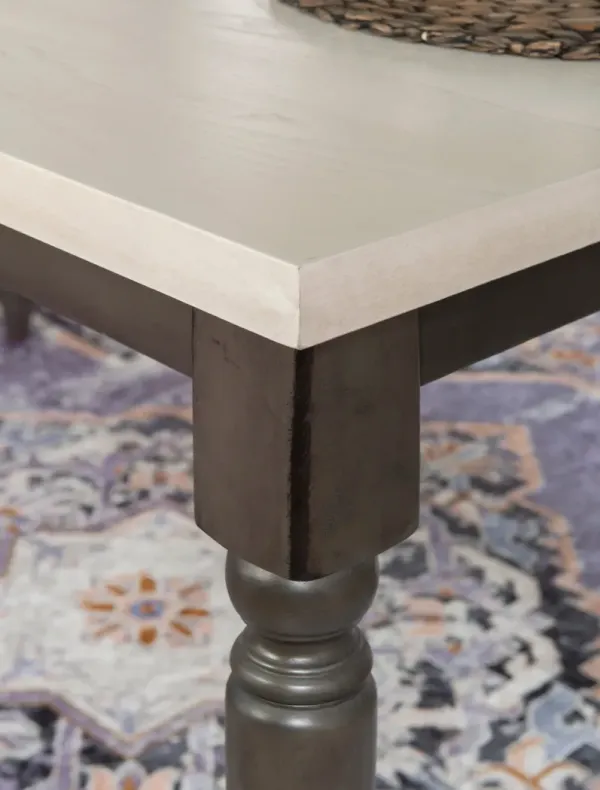 Clayes Dining Table, 4 Chairs and Bench - Gray