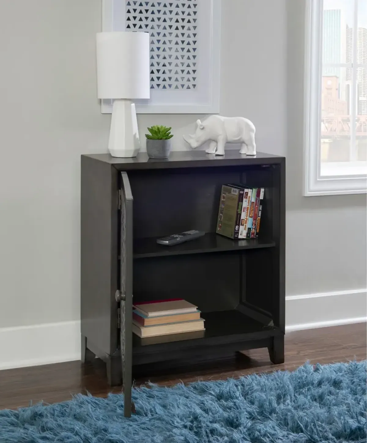 Barnett Accent Cabinet - Dark Gray